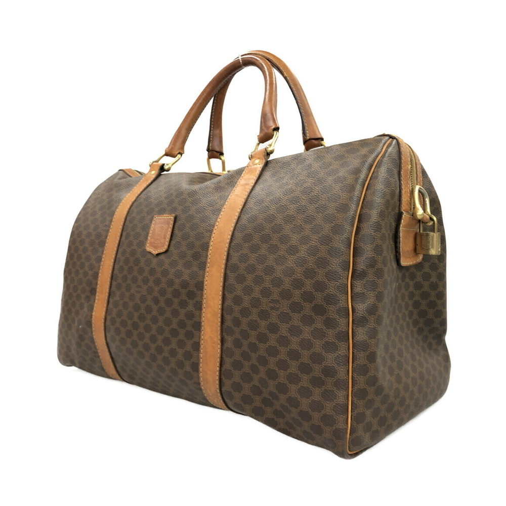 Celine Shoulder Boston Tan Macadam Bag